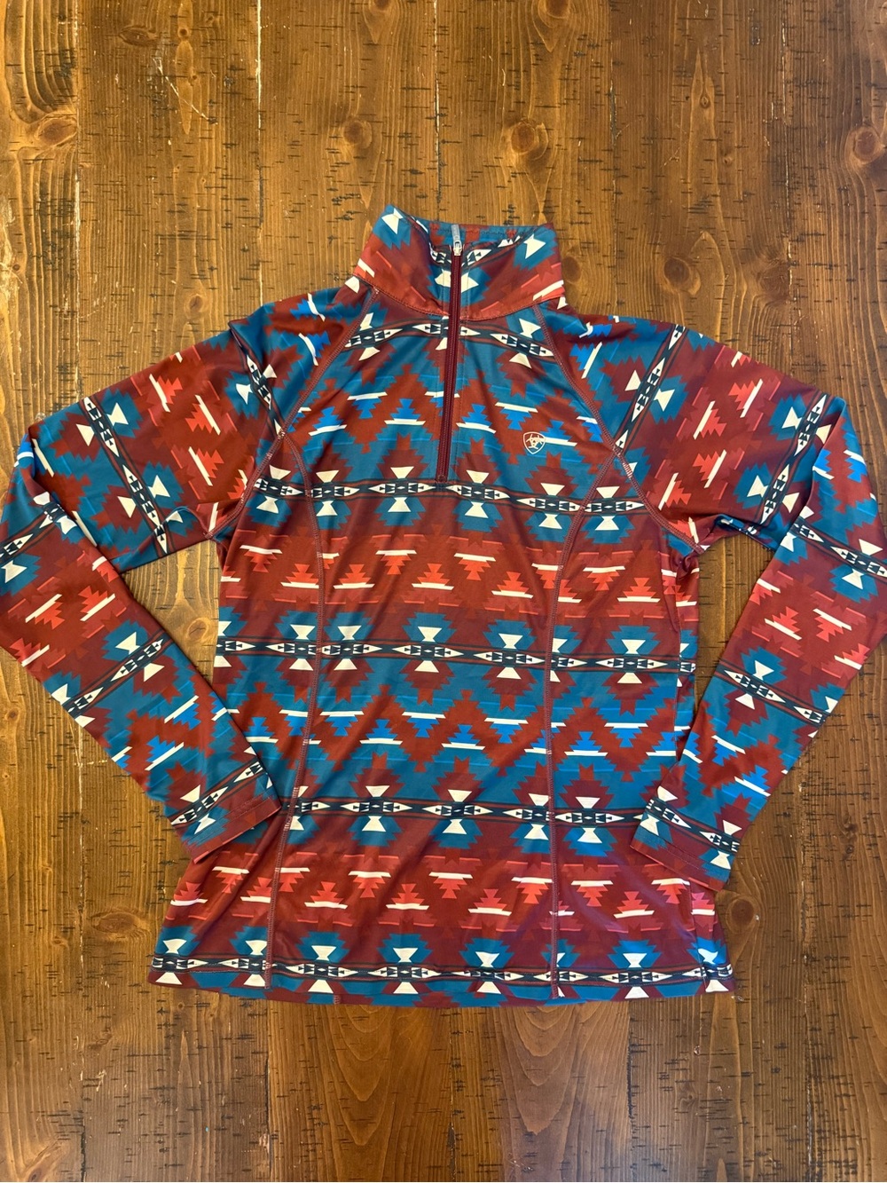 Ariat Long Sleeve Ariattek Top Laguna 1/4 Zip Aztec Southwest Sz S NWOT